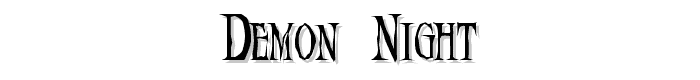 Demon  Night font